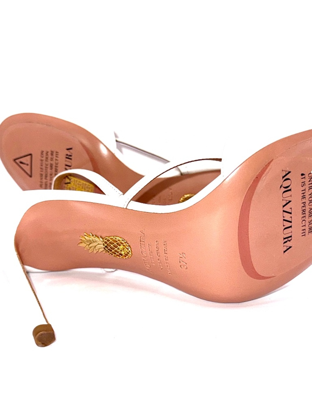 AQUAZZURA 37.5 White Sandal - Picture 5 of 8